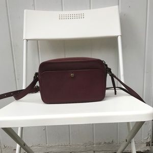 Madewell Manchester Camera Crossbody Bag Burgundy